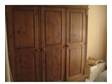 Solid Pine Triple Wardrobe with Antique Finish. Solid....