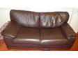 2 SEAT Brown Leather Sofa bed,  A very comfortable brown....
